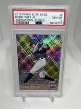 Bobby Witt Jr. 2019 Elite Extra Edition Aspirations Purple /250 PSA 10 GEM MINT