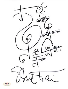 Schizzo firmato Steve Vai autografato 8,5x11 PSA/DNA autenticato - Foto 1 di 1
