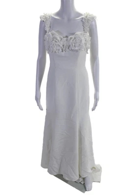 Jenny by Jenny Yoo Womens Sweetheart Neck Mermaid High Low Wedding Gown White Si - Image 1 of 4