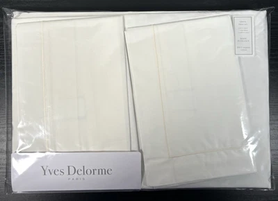 Набор простыней Yves Delorme QUEEN Parure цвета слоновой кости 100% органический хлопок французская роскошь - Изображение 1 из 4