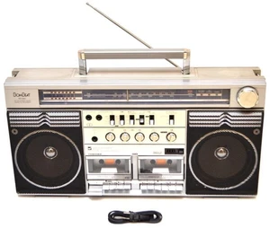 Toshiba RT-S83  AM FM Radio Vintage Rare BomBeat Boombox Dual Cassette - Picture 1 of 6