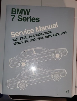 Manual de servicio BMW Serie 7 de Bentley E32 1988-1994 B794 735i/il 740i/il 750il Foto 1 de 2