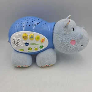 Vtech Lil' Critters beruhigendes Sternenlicht Nilpferd musikalisches Plüsch Nachtlicht funktioniert - Bild 1 von 7