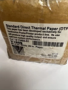 Varitronics Standard Direct Thermal DTP Printer Paper Y3209 Blue On White - Picture 1 of 3