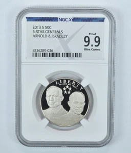 2013-S 5 Star Generals Commemorative Half Dollar Proof 9.9 UCAM NGC X NGCX *8253 - Picture 1 of 5
