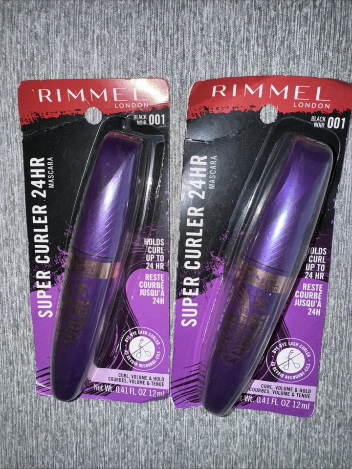 Rimmel Super curler 24HR 001 Black 2 Pack Free Shipping - Image 1 of 4