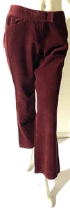 Pantalones para mujer New York & Company de pana borgoña de pierna recta talla 6 tiro medio - Imagen 1 de 6