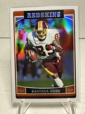 2006 Topps Chrome Refractor Santana Moss #120 SP Rare Redskins - Image 1 of 2