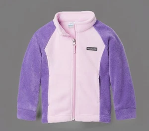 COLUMBIA YTH BENTON SPRINGS™ II PRINTED FLEECE Pink Orchid Terrain Sz S 7/8 - Picture 1 of 8