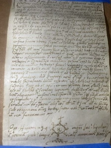Antike Pergament handgeschriebene lateinische italienische Handschrift 1526 - Bild 1 von 7