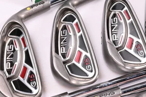 Ping G15 Irons / 3-PW / Yellow Dot / Regular Flex Ping AWT Shafts - Picture 1 of 7