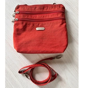 Baggallini Burnt Orange Front Double Zip Removable Straps Crossbody - Picture 1 of 8