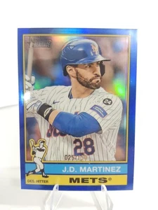 2025 Topps Heritage J.D. Martinez /150 Blue Refractor #316 Mets Color Match - Bild 1 von 2