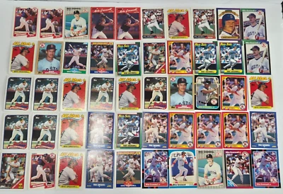 Lote de 50 tarjetas de béisbol Mike Greenwell Fleer de los años 80 a 90, puntuación, Topps + Foto 1 de 4