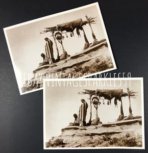 AZUSA Post Card “TRIBUTE TO THE DEAD” Blackfoot 6X4.25 Sepia 1994 Set Of 2 - Picture 1 of 5