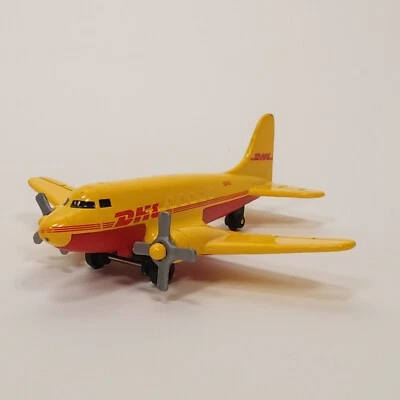 Matchbox Sky Busters DHL Transport Propeller Cargo Plane SB-61 Loose Yellow MBX - Image 1 of 4