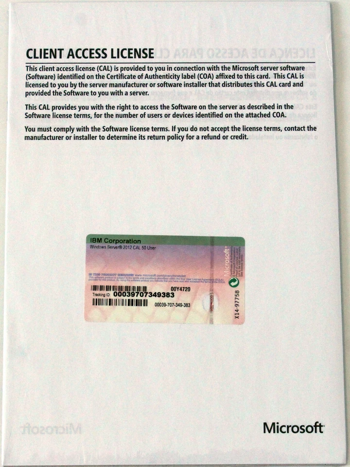 Microsoft Windows Server 2012 / 2012 R2 - CAL 50 User - Multilingual - Bild 1 von 1