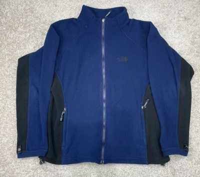 North Face Men's Fleece Jacket BLUE Black Sweater Size Large Full Zip Outdoors - Image 1 of 4
