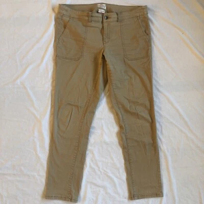 Pantalones de mujer Merona elásticos extensibles calce moderno elásticos caqui marrón talla 14 Foto 1 de 4