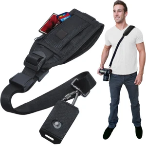 Rapid Camera Neck Strap Shoulder Belt Sling for DSLR Digital SLR Camera Black - Picture 1 of 6