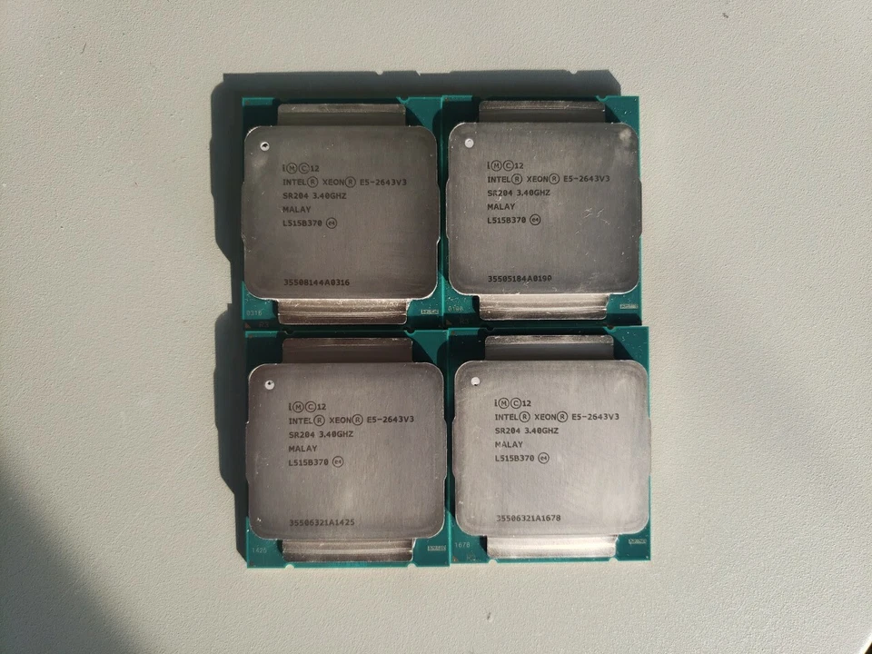 (2) Matched pairs Intel Xeon E5-2643 V3 SR204 3.4GHz 20M 6C LGA 2011-3 R3 135W - Image 1 of 1