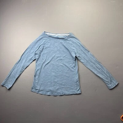 Camisa Boden Niños 4 Azul Manga Larga Cuello Redondo Pullover Informal Calce Relajado Suave Foto 1 de 4