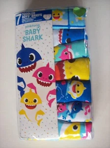 Pink Fong Baby Shark Underwear Underpants Boys 7 Briefs 2T/3T 4Toddler - Picture 1 of 4