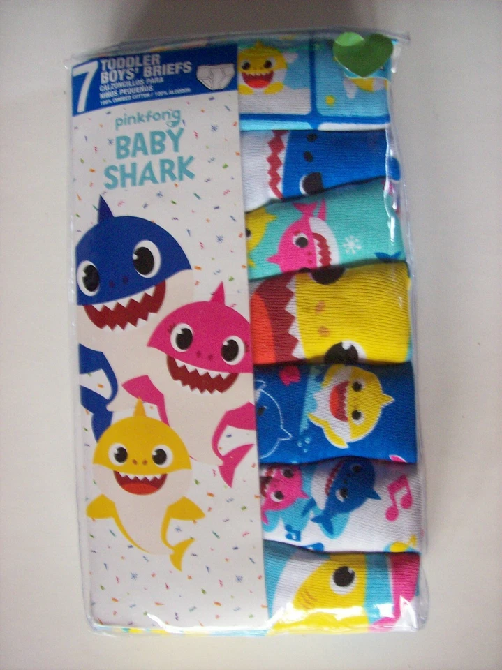 Nickelodeon Baby Shark Boys Size 4t 7 Briefs Underwear