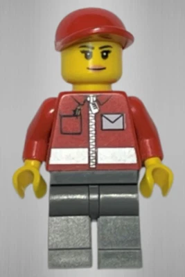 Lego® Minifigur post011, Classic Town Post Office, Postbeamtin Briefträgerin - Bild 1 von 2