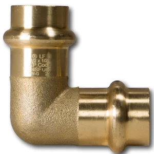 Codo de prensa de 2 piezas, 1/2" x 1/2", certificado NSF - Imagen 1 de 2
