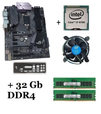 Kit Asus Scheda Madre Strix z270f lga 1151 processore Intel i7 6700 32gb ddr4 - Immagine 1 di 4