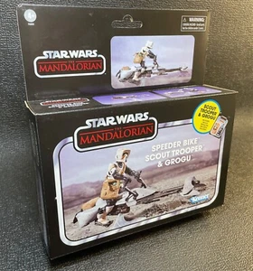Star Wars "The Mandalorian" Figure set: Speeder Bike, Scout Trooper & Grogu - Picture 1 of 7