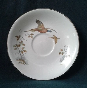 ALFRED MEAKIN PHEASANT PATTERN SAUCER IRONSTONE TEA SAUCER IN CREAM AND GOLD - Picture 1 of 6