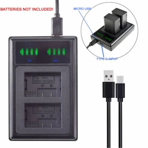 Battery Charger for Panasonic Lumix DC-FZ82 DC-FZ83 DMC-FZ100 FZ150 DMW-BMB9E - Picture 1 of 5