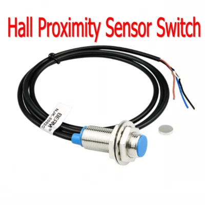 12mm Hall Effect Proximity Sensor Switch 1.2m Cable NPN 3-Wire NO/NC - Image 1 of 3