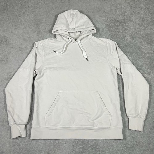 OFF WHITE Buck Mason Felpa con Cappuccio Uomo Small Off White Grigio Felpa Pullover Maglione