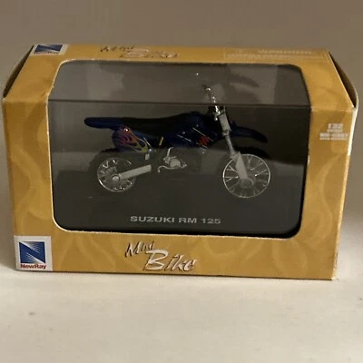 New Ray Suzuki RM 125 Motocross Mini Dirt Bike Motorcycle Blue Die Cast 1/32 Zz7 - Image 1 of 3