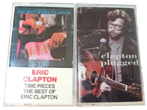 Eric Clapton Unplugged & Time Pieces The Best Of Cassette 1992 Digalog Tape Lot - Picture 1 of 9