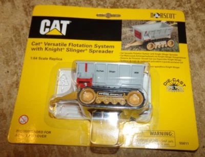 Sistema de flotación Norscot Cat 1/64 1999 con esparcidor Knight Slinger empaquetado nuevo Foto 1 de 2