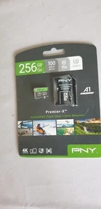 PNY Premier-X 256GB 100 MB/s 4K Ultra HD UHS-I microSDXC Flash Memory Card - Picture 1 of 2