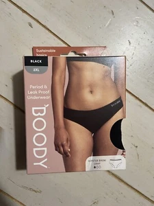 Nuevo con etiquetas Ropa Interior a Prueba de Fugas Período Body Bikini Hipster Bambú Claro Negro 2XL - Imagen 1 de 6
