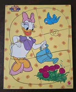 Vintage Mickys Sachen für Kinder Holz Tablett Puzzle GÄNSEBLÜMCHEN ENTE Mattel #41297 - Bild 1 von 7