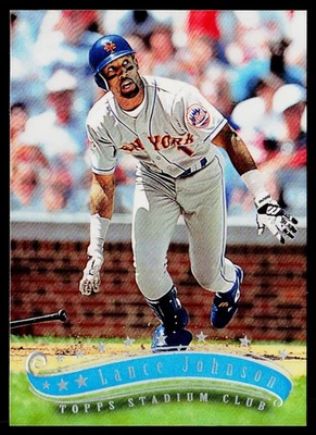 1997 Stadium Club #222 Lance Johnson New York Mets - Image 1 of 2