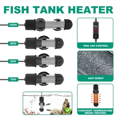 Hygger Mini Aquecedor de Aquário Betta Aquecedor de Tanque de Peixes Para Tanque de Peixes Pequeno de 5-26 Gal - Imagem 1 de 4