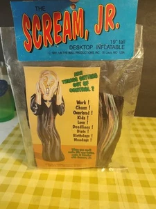 Scream Jr. 19” Desktop Inflatable.1991 On The Walls Productions NEW Edgard Munch - Picture 1 of 3