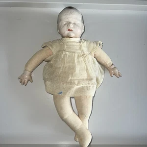 Vtg Sleeping Babyette by Effanbee Baby Dolls F&B composition doll 1940s Crazing - Picture 1 of 8