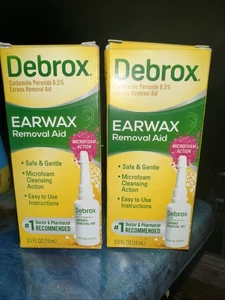 Debrox Ear Wax Removal Drops, Gentle Microfoam Ear Wax Remover, 0.5 Fl Oz 2-Pack - Picture 1 of 1