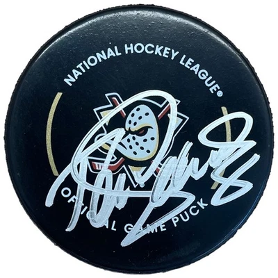 TEEMU SELANNE FIRMADO ANAHEIM DUCKS JUEGO OFICIAL DISCO BECKETT TESTIGO CERTIFICADO DE AUTENTICIDAD Foto 1 de 2