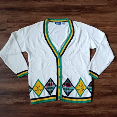 Vintage EP Pro Sweater Cardigan Womens Small V-Neck Preppy Golf Outdoor - Image 1 of 4