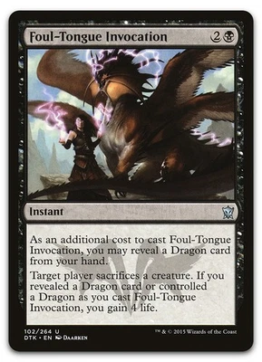 Foul-Tongue Invocation #102 (NM) Dragons of Tarkir DTK Magic MTG - Image 1 of 2